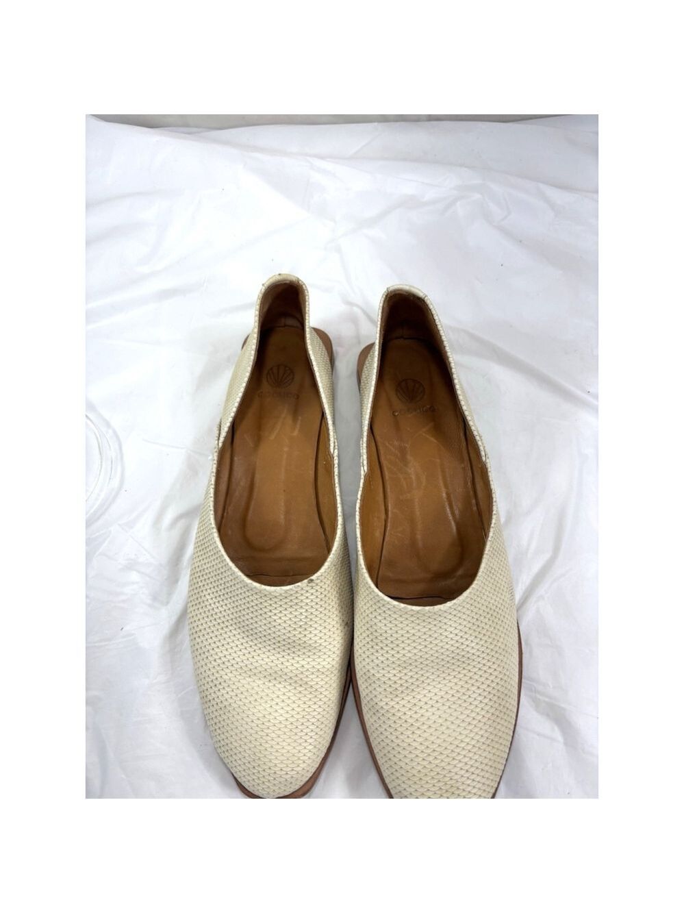 Coclico Henri embossed leather flats size 10 EU size 40
